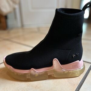SWEAR Limited Edition Platform Boots - Baby Pink & Black